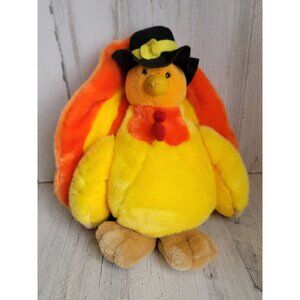 Vintage candy corn color‎ Turkey plush thanksgiving home decor